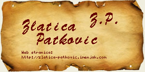 Zlatica Patković vizit kartica